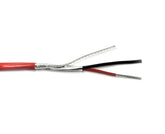 Equal to Belden 88760 18AWG 1Pr High Temp 300V 200C Plenum Rated CMP Str TC FEP Ins Overall Shielded FEP JKT for Communications, Audio, Control, Signaling, Power-Limited Systems Red 250FT