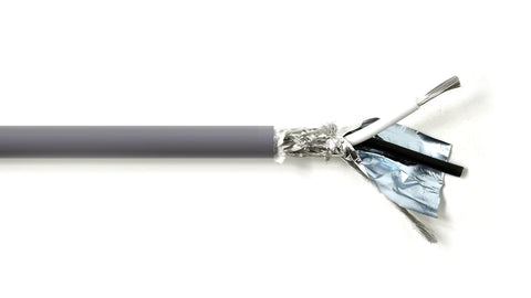 AMESB 14AWG 2C Shielded Cable Wire (UL2464) - Flexible Str TC, PVC Ins, OS+Drain+TC BRD, PVC JKT for CNC Machine, Stepper Motor, VFD Spindle