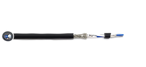 RS-485 24AWG 1Pr Shielded Cable - Equal to Belden 9841, Str TC, PE Ins, OS+Drain+TC BRD, PVC JKT, 120 ohm for Low Voltage Analog Signals/Digital Control
