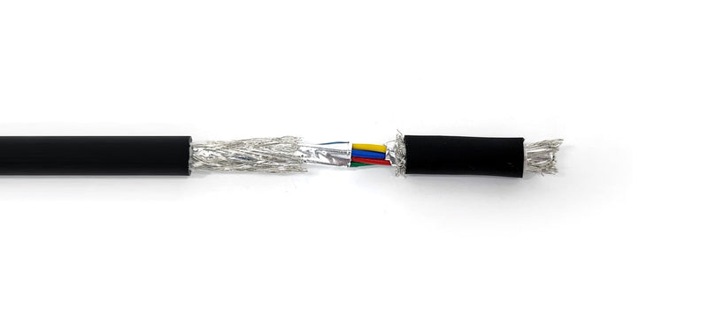 RS-232 AMSB 24AWG 3Pr Shielded Computer Cable (UL2464) - Highly Flexible Str TC, PVC Ins, OS+TC BRD, PVC JKT for Low Voltage Analog Signals/Digital Control