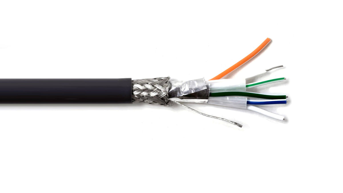 RS-485 24AWG 3Pr Shielded Cable - Equal to Belden 9843, Str TC, PE Ins, OS+Drain+TC BRD, PVC JKT, 120 ohm for Low Voltage Analog Signals/Digital Control