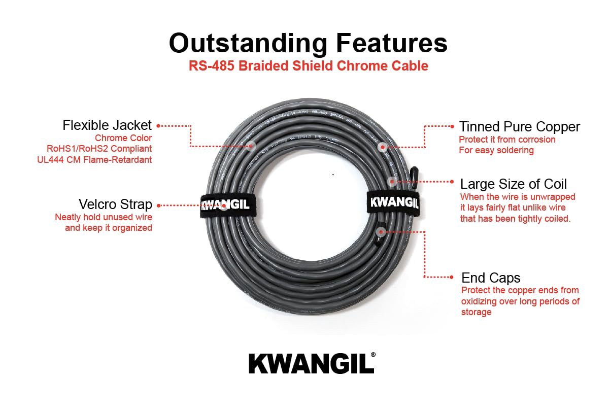 18AWG 1Pr Foil Shielded Cable Equal to Belden 8760 Str TC, PE Ins, Indiv., PVC JKT, CM for Audio, Control, Instrumentation, Low Voltage Analog Signals & Digital Control, Computer Grey 100FT