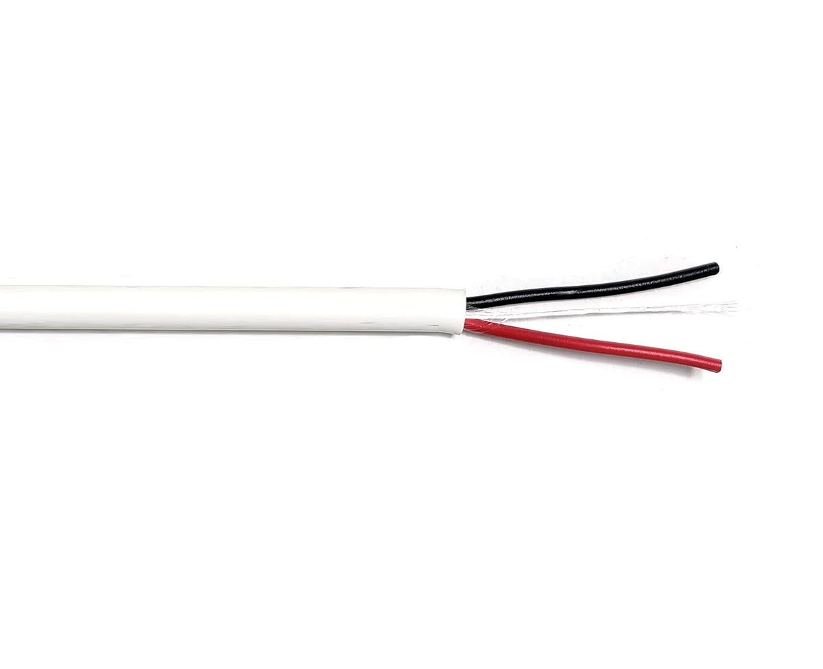 CL2 SOL BC 18AWG 2C Unshielded White Cable for General Purpose Low Voltage LED in-Wall Cable Sunlight Resistant 500FT